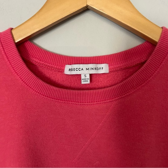 Rebecca Minkoff Pink Puff Sleeve Sweatshirt - Picture 2 of 5